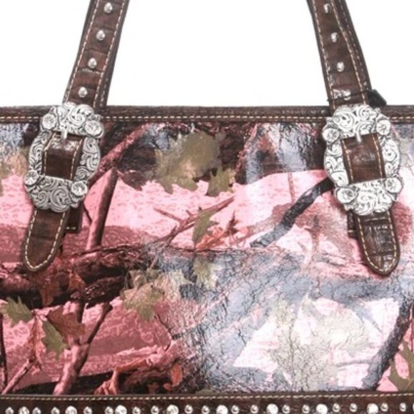 Pink Camo Carry Shoulder Bag - Picture 3 of 3